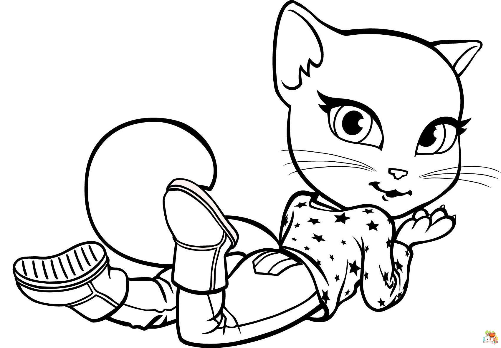 talking tom coloring pages 12
