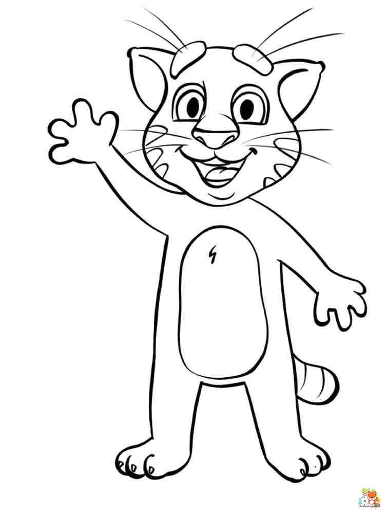 talking tom coloring pages 13