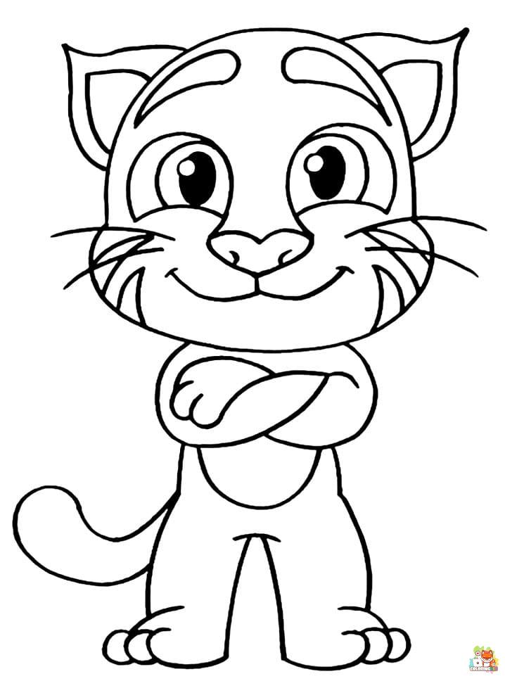 talking tom coloring pages 2