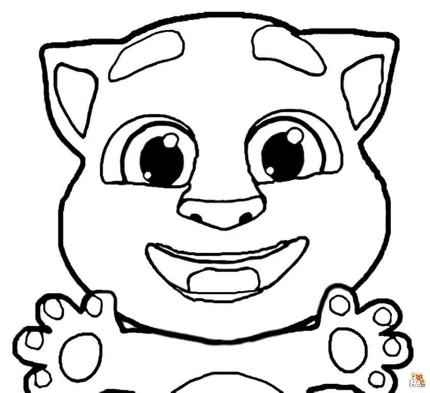 talking tom coloring pages 3
