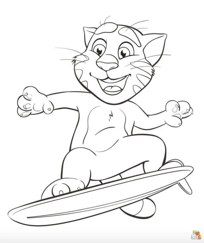 talking tom coloring pages 4
