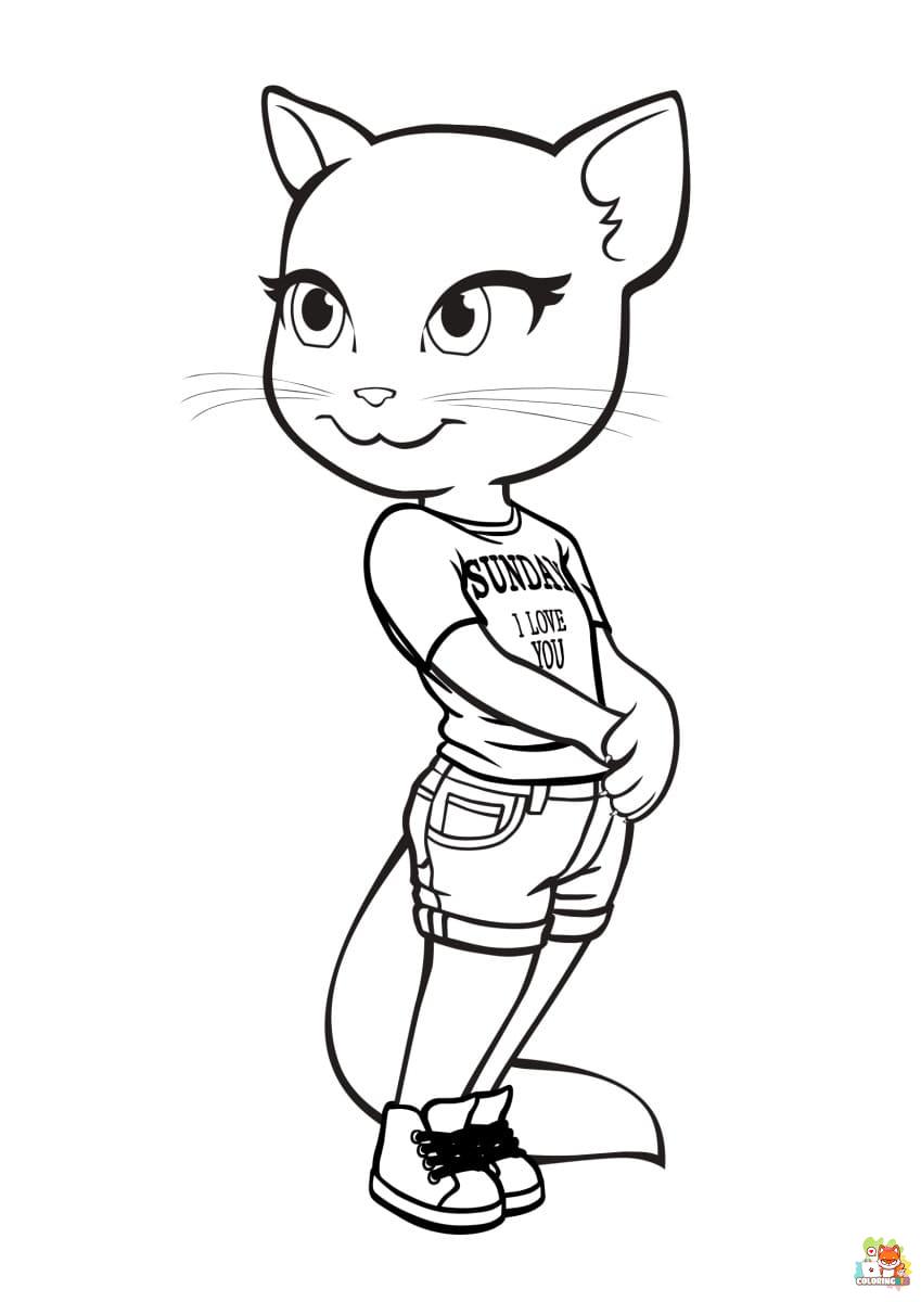 talking tom coloring pages 7
