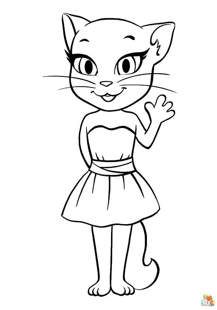 talking tom coloring pages printable free