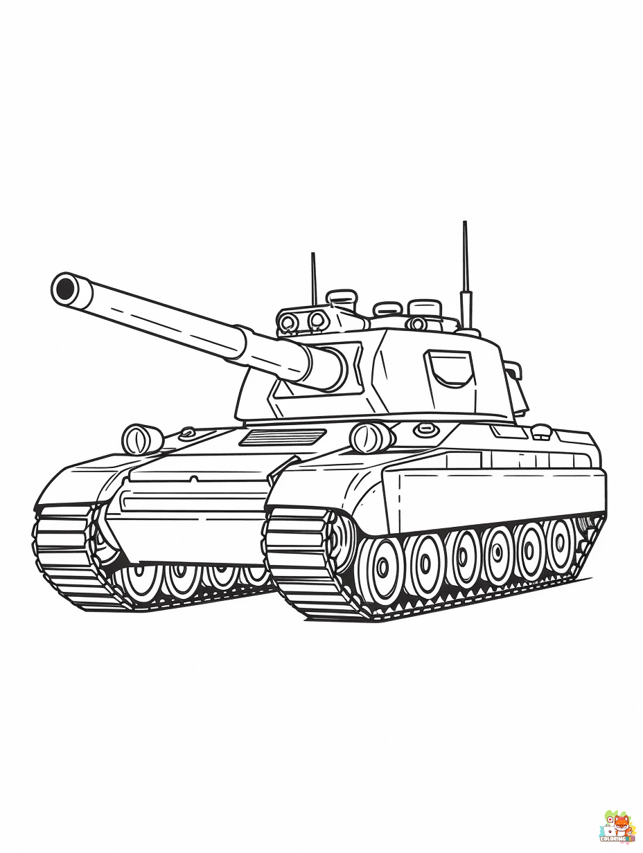 tank coloring pages 1