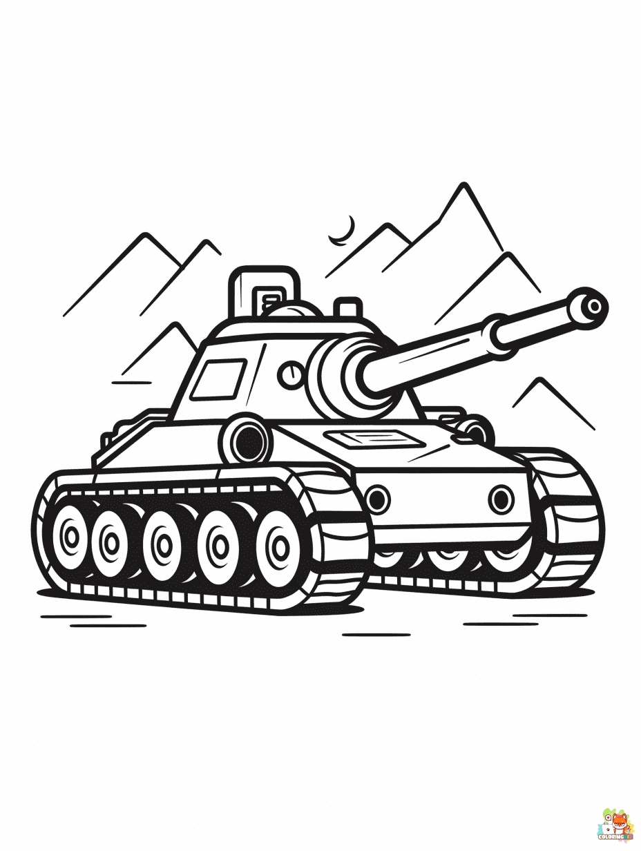 tank coloring pages free