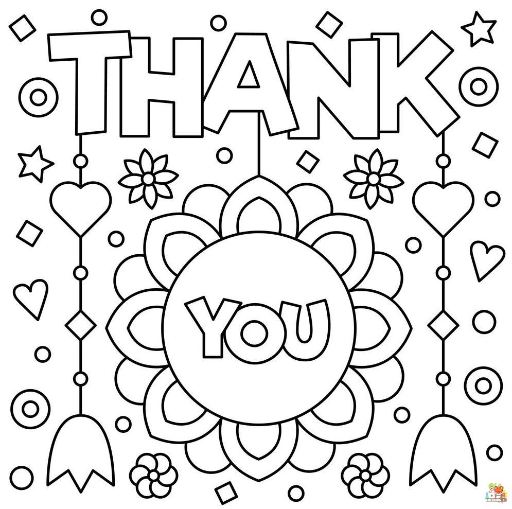 thank you coloring pages free