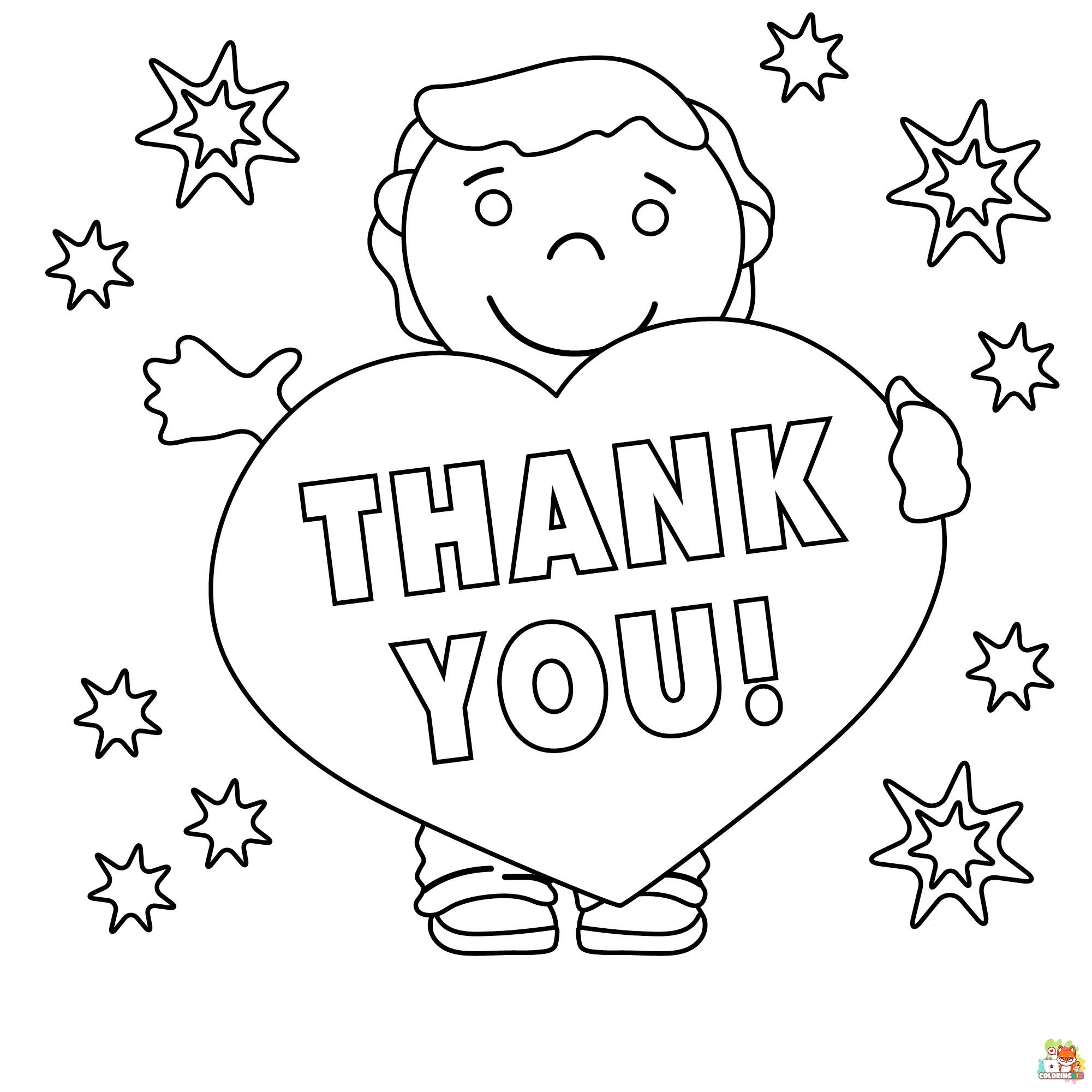 thank you coloring pages printable free