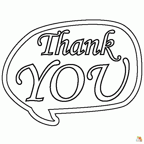 thank you coloring pages printable