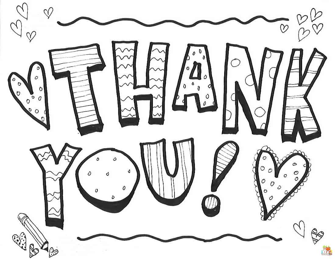 thank you coloring pages to print