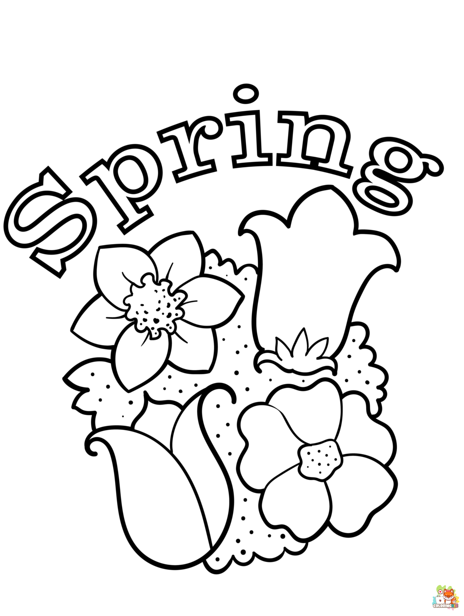 the first day of spring coloring pages printable free