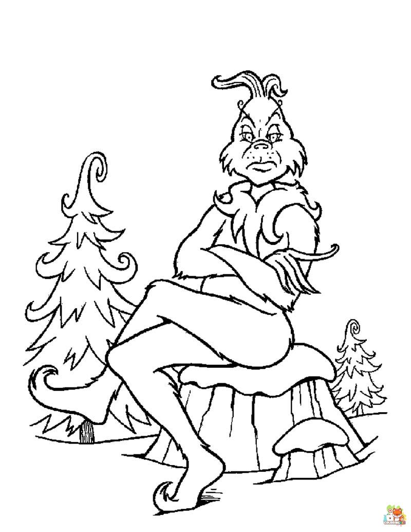 the grinch coloring pages printable free