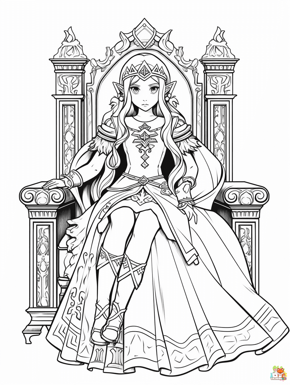 the legend of zelda coloring pages 1