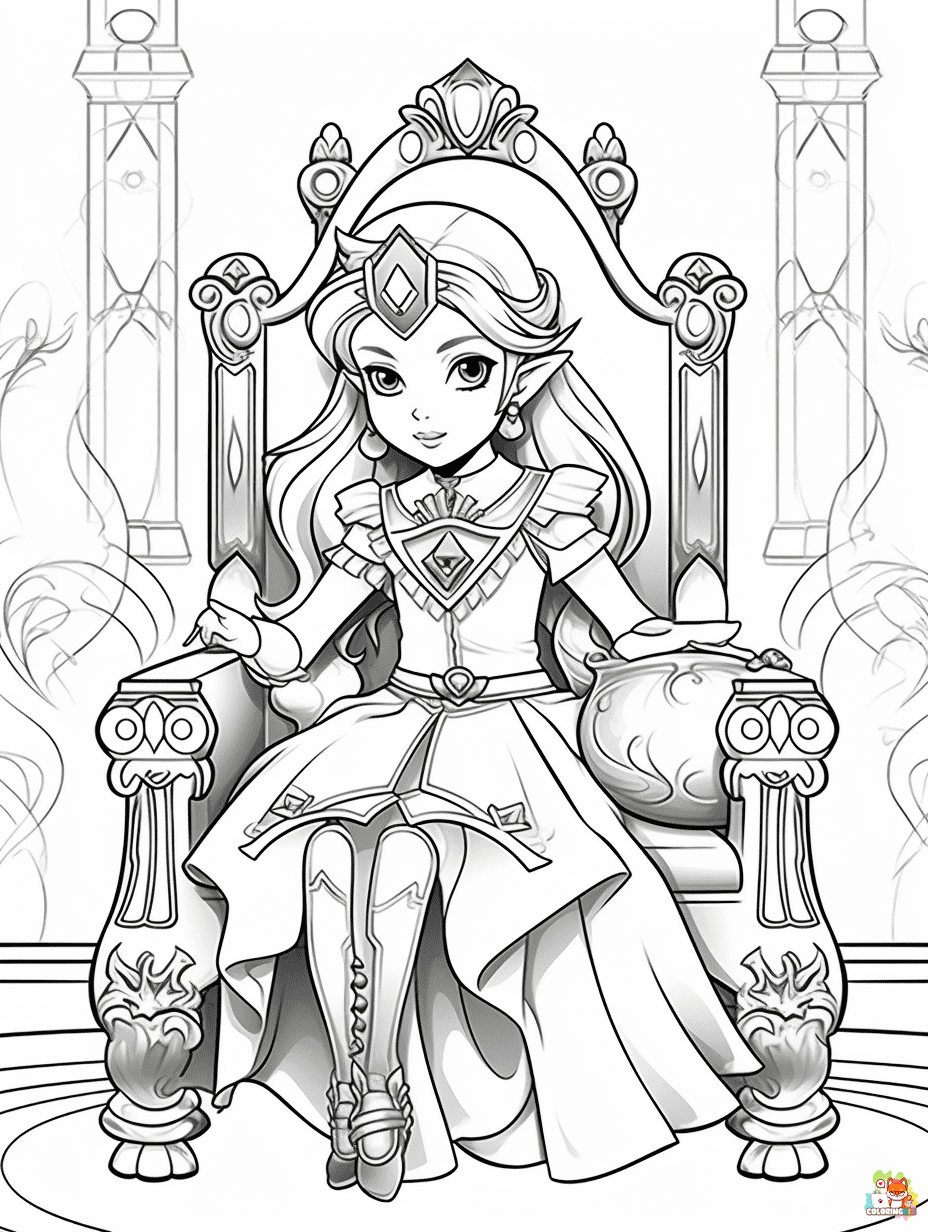 the legend of zelda coloring pages 2