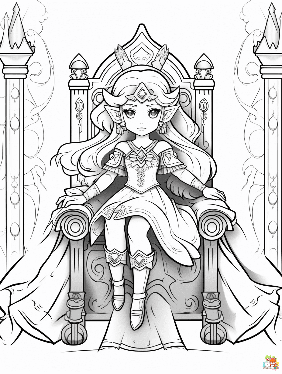 the legend of zelda coloring pages 3