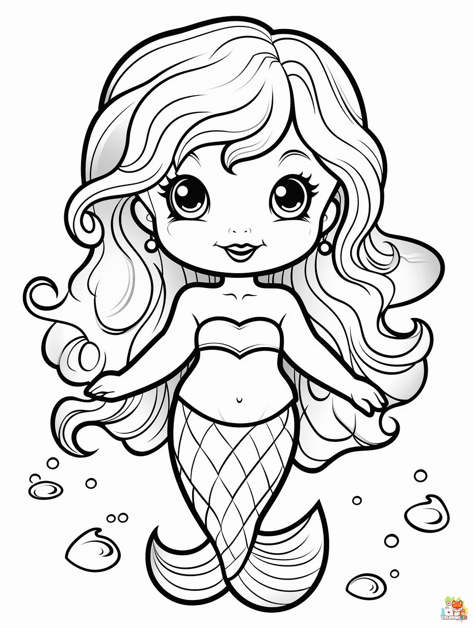 the little mermaid coloring pages free