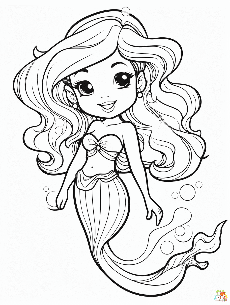 the little mermaid coloring pages printable free