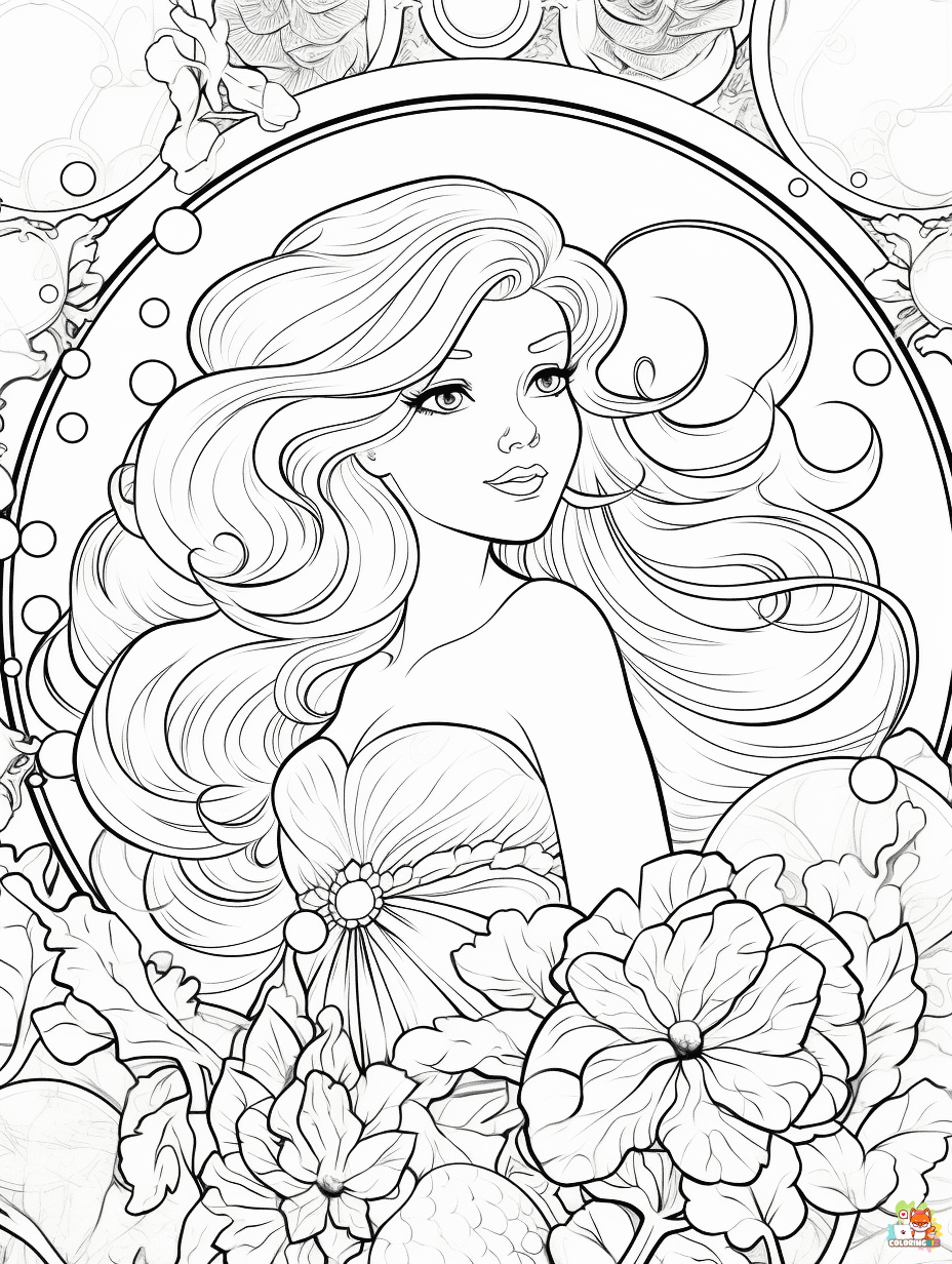 the little mermaid coloring pages to print