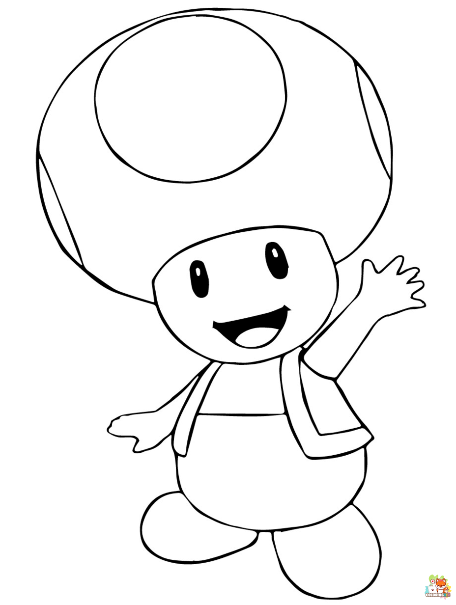 toad coloring pages free