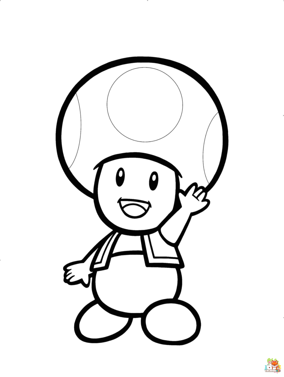 toad coloring pages printable free