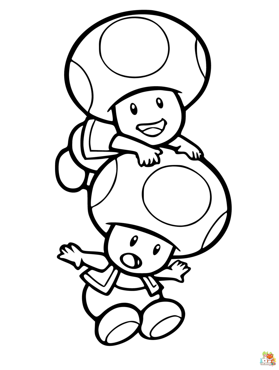 toad coloring pages printable