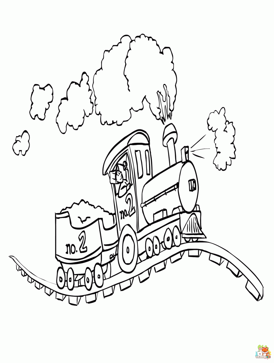 trains coloring pages 1