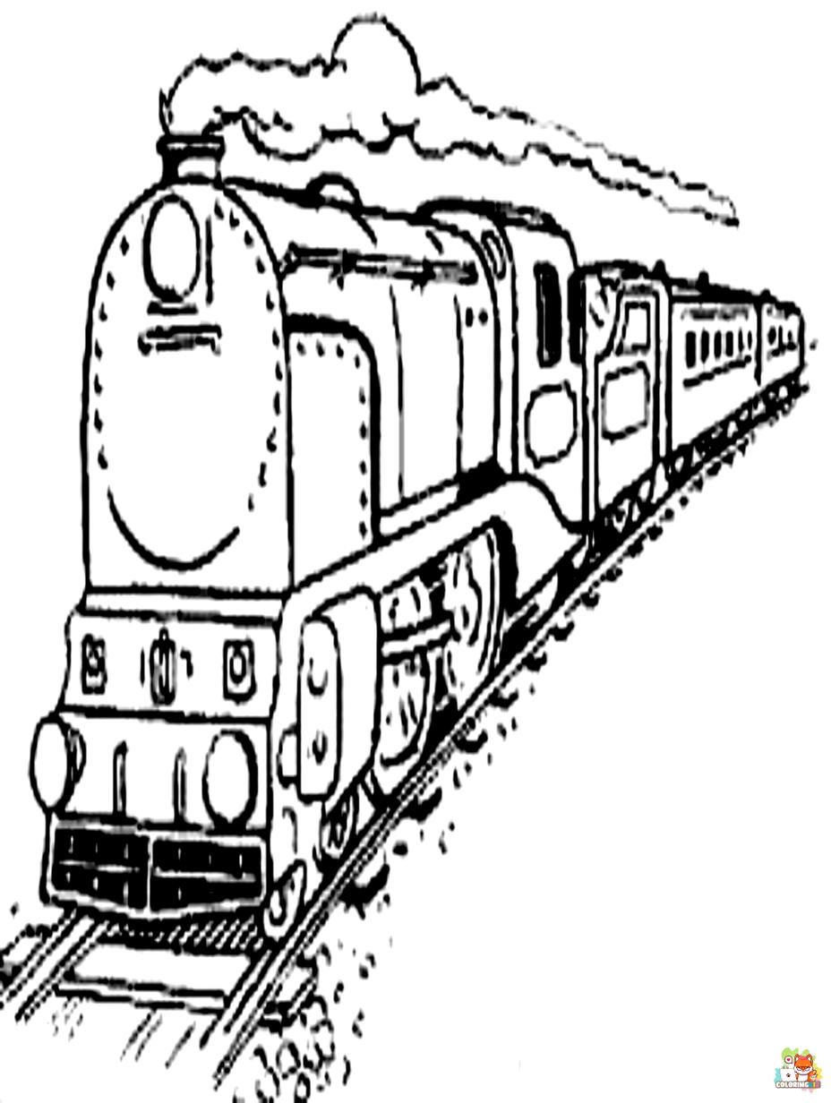 trains coloring pages free
