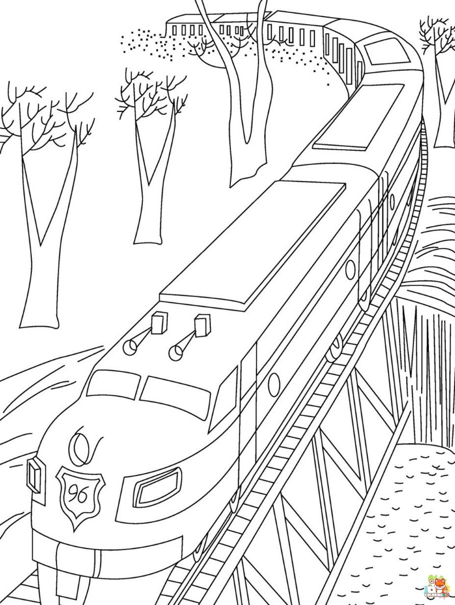trains coloring pages printable free