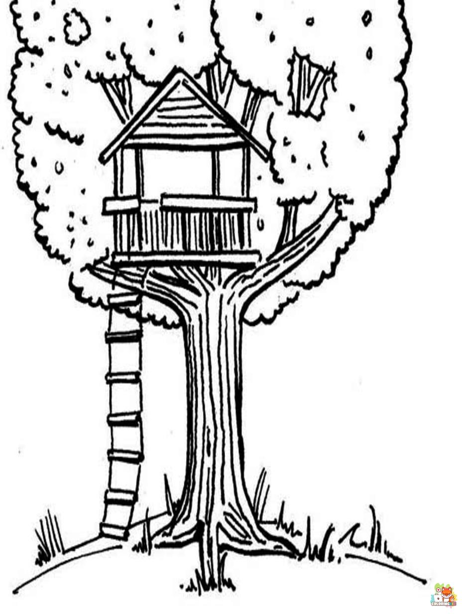tree house coloring pages 5