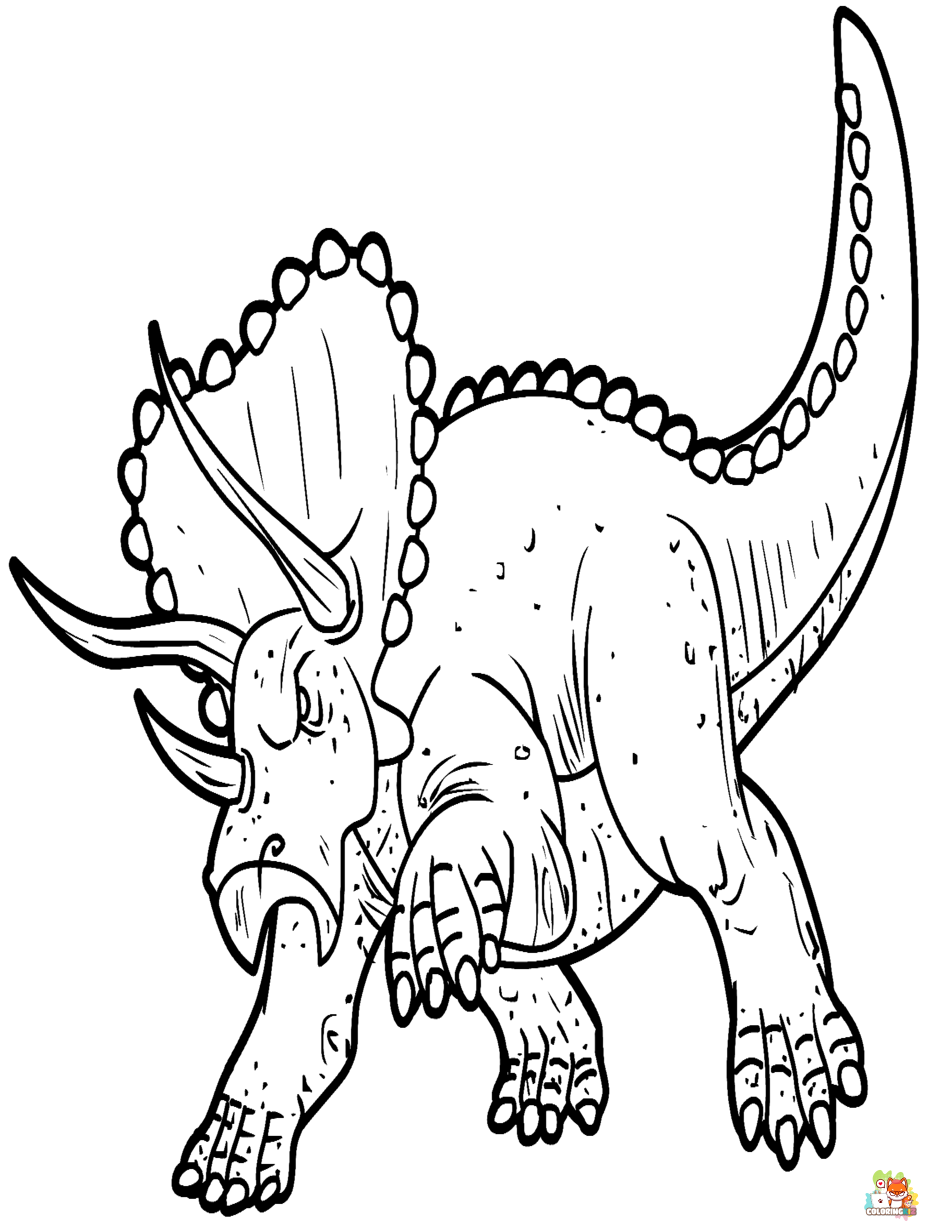 Discover the Excitement of Triceratops Coloring Pages for Kids