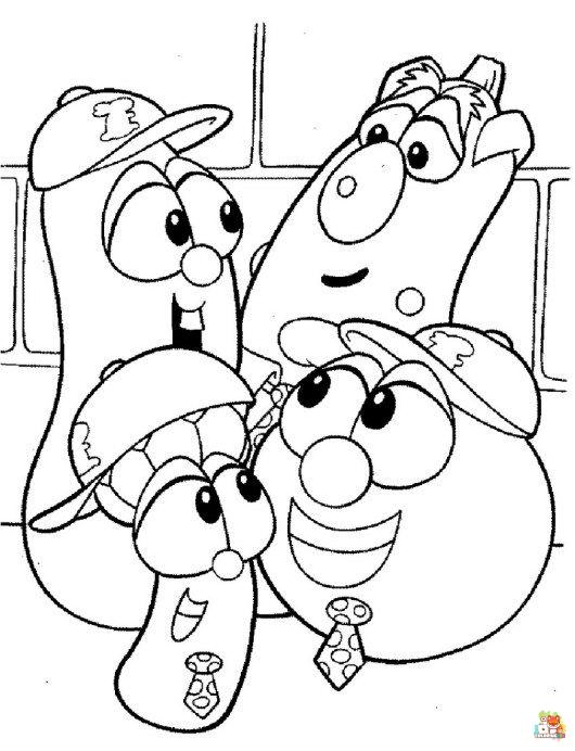 veggie tales coloring pages to print