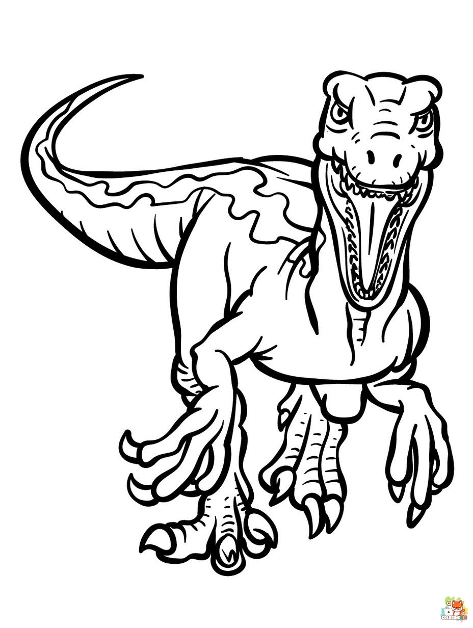 velociraptor coloring pages 1