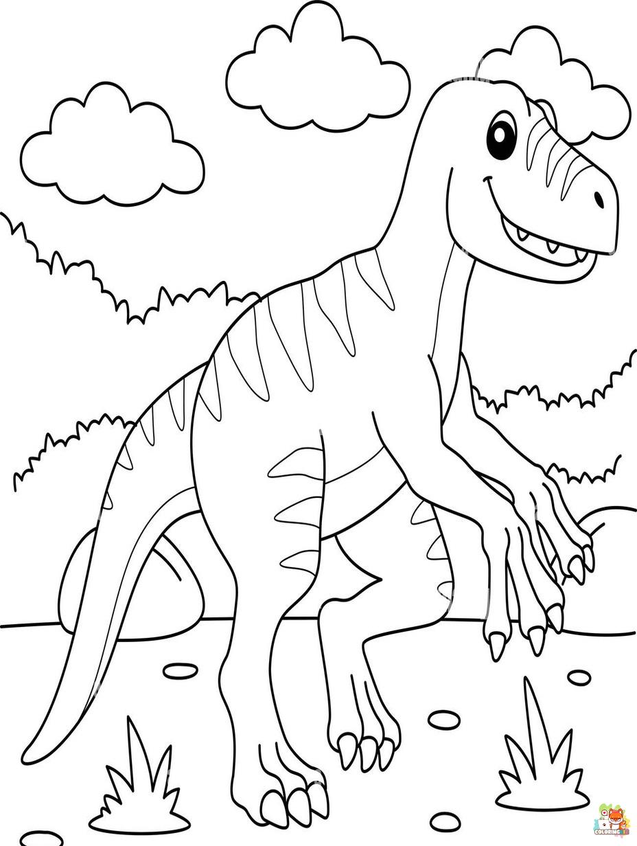 velociraptor coloring pages free