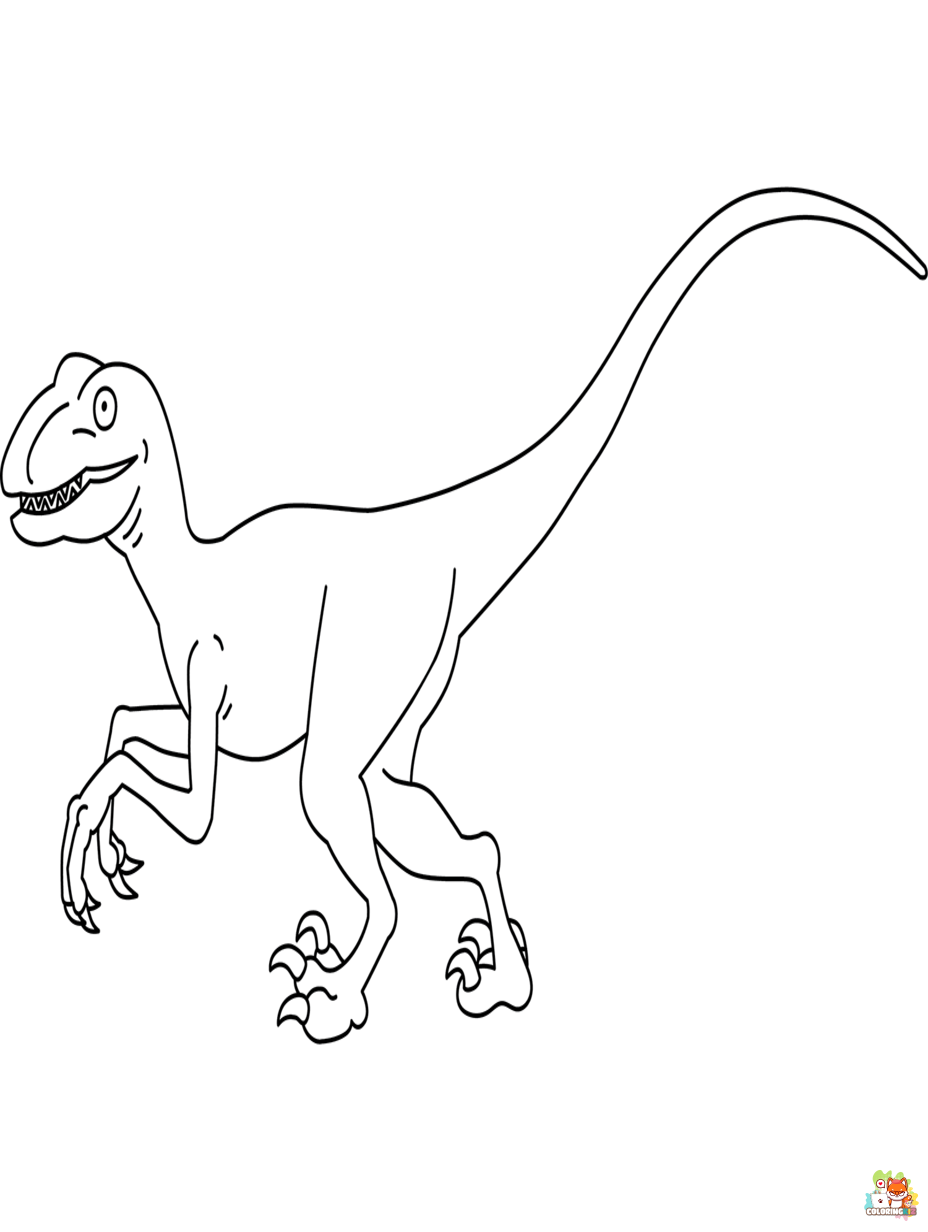 velociraptor coloring pages printable