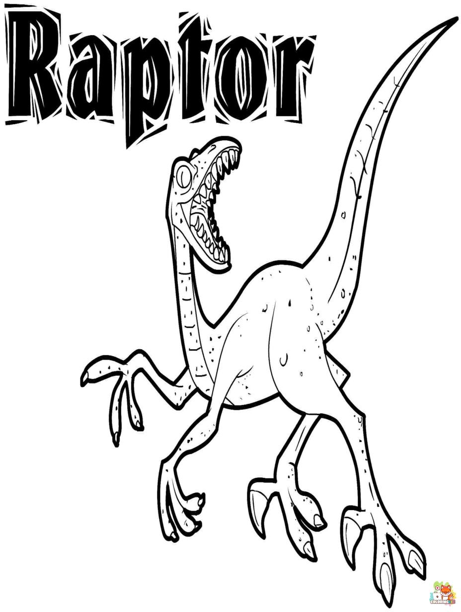 velociraptor coloring pages to print