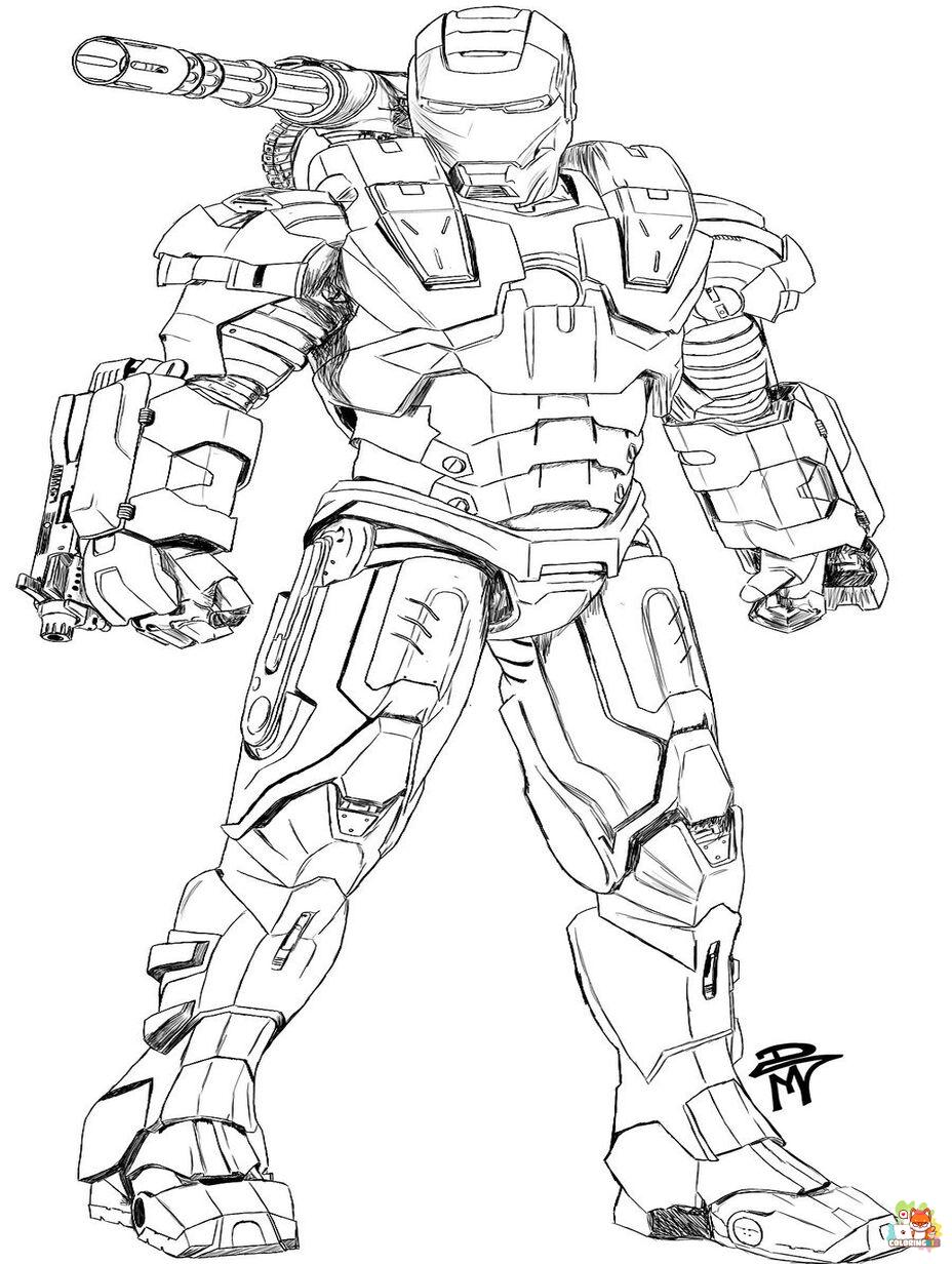 war machine coloring pages 1