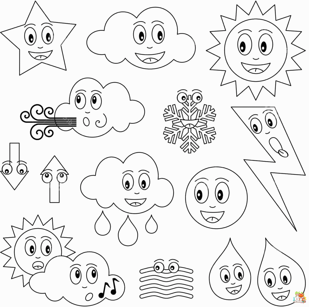 weather coloring pages free