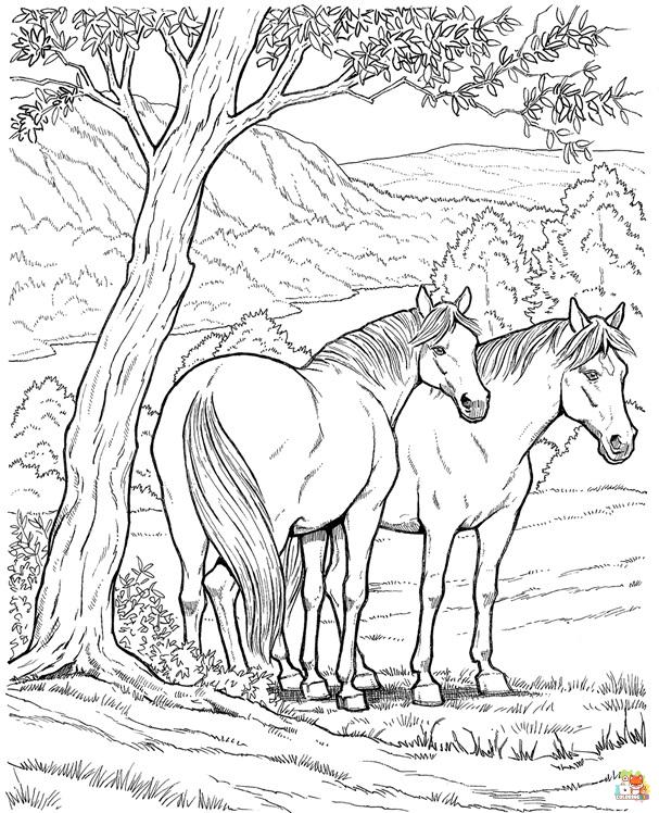 wild horse coloring pages 2