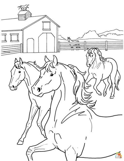 wild horse coloring pages 5