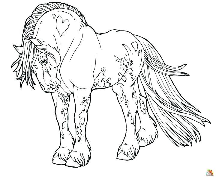 wild horse coloring pages 7