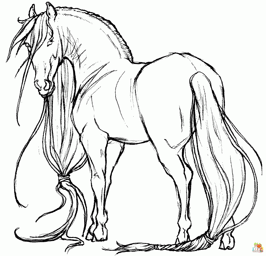 wild horse coloring pages printable