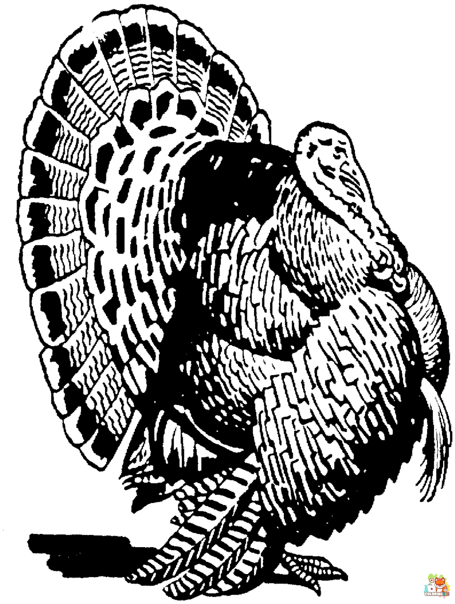 wild turkey coloring pages to print