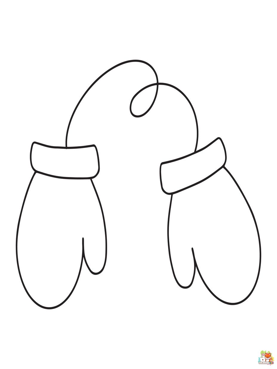 winter mittens coloring pages 1