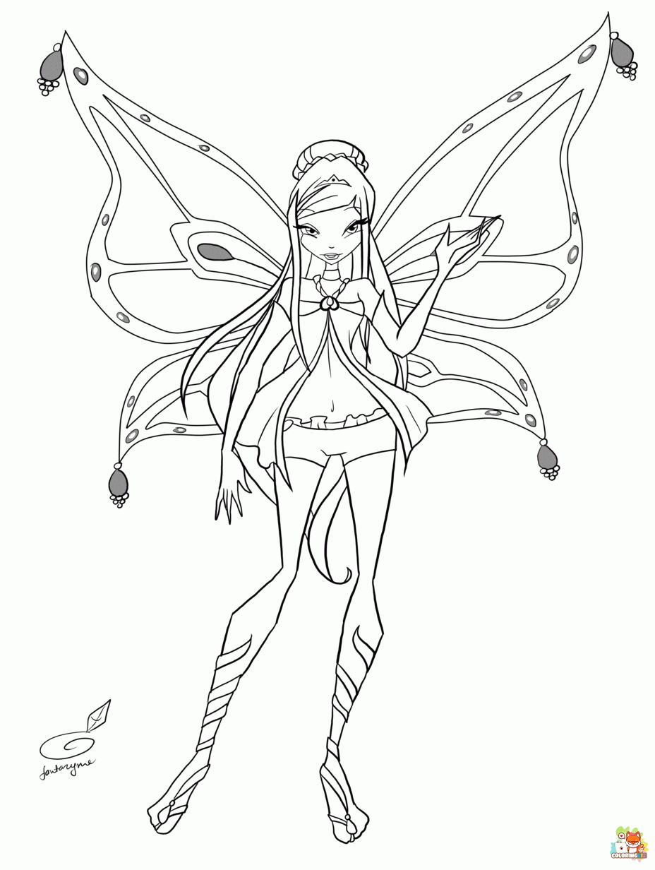 winx club coloring pages 1