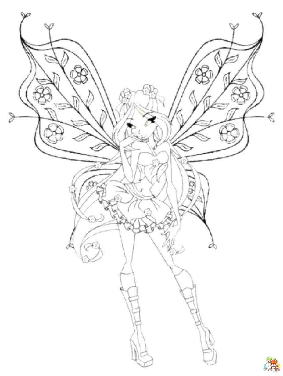 winx club coloring pages printable free