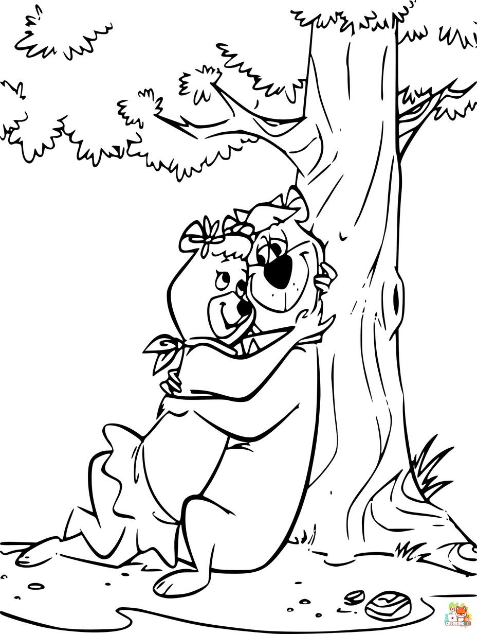 yogi bear coloring pages to print