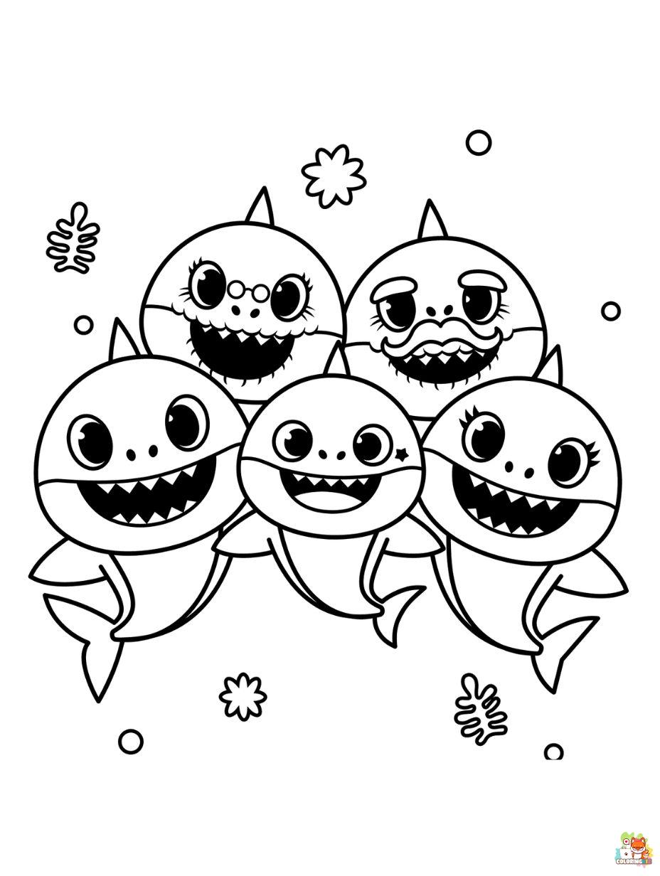 Baby Shark coloring pages printable