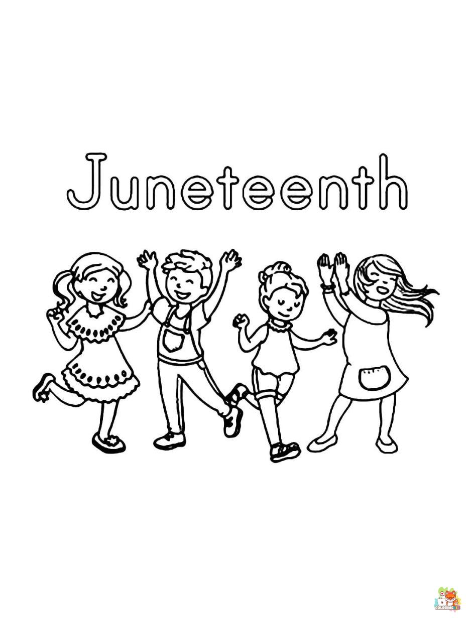 Free Juneteenth coloring pages for kids