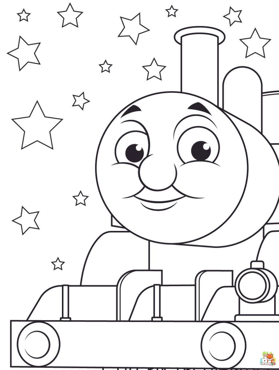 Free Thomas the Train coloring pages for kids