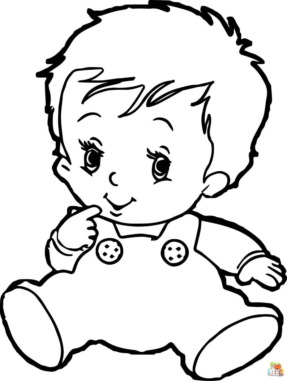 Free baby coloring pages for kids
