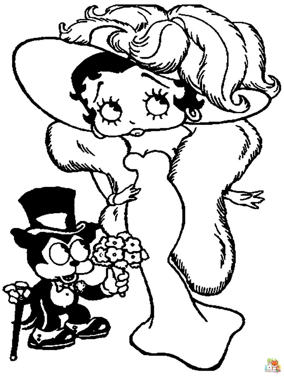Free betty boop coloring pages for kids